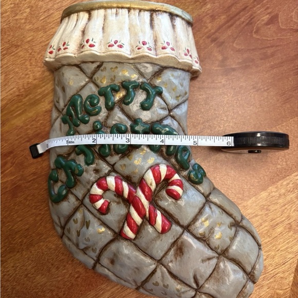 Ceramic Christmas stocking planter - Picture 4 of 4